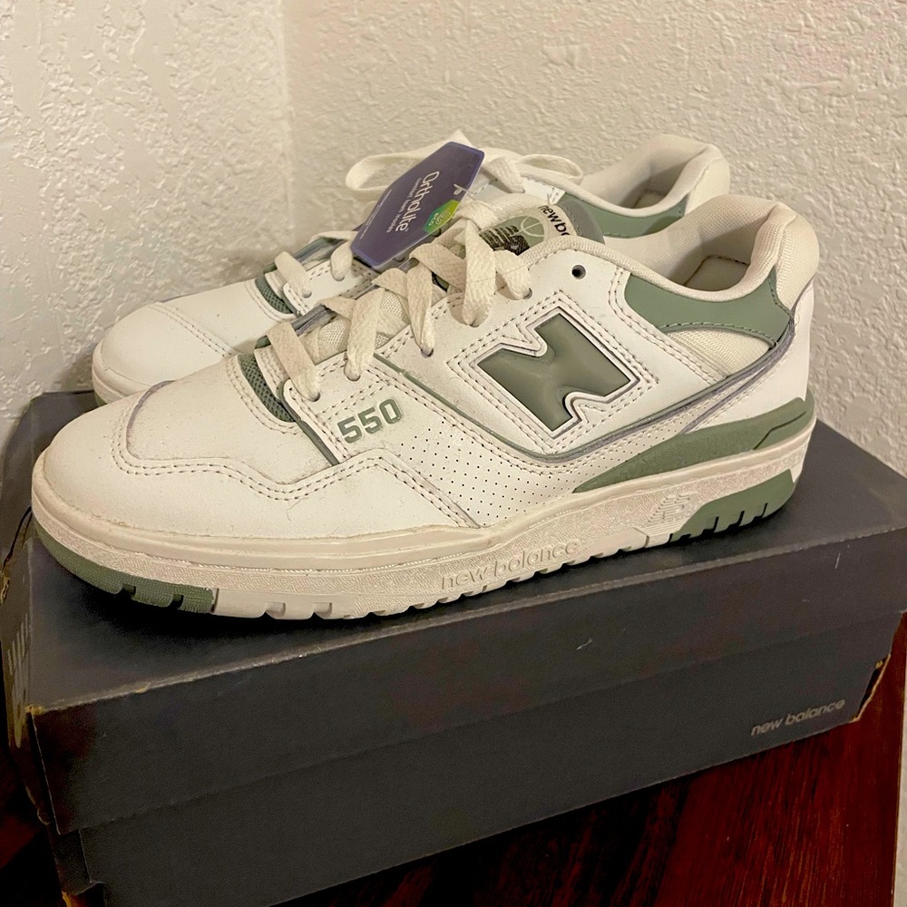 New balance 550 white green